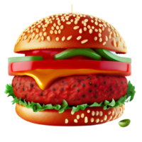 saboroso Hamburger em transparente fundo png