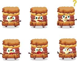 Cartoon character of chicken sandwich with what expression vector