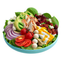 délicieux cobb salade, cobb salade png image, tomates, bacon, cuit dur œufs, bleu fromage