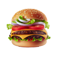 vrij smakelijk Hamburger Aan transparant achtergrond PNG