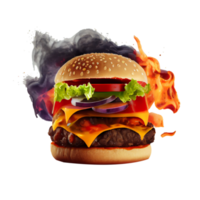 lecker Hamburger auf transparent Hintergrund png