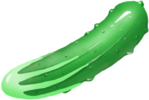 Cucumber. Vegetable. Digital illustration png