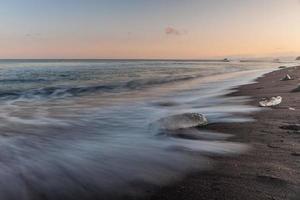 Ice blocks on the Pacific coast photo