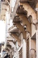 Architecture details of the old building. View of the facade of a building in an old city in Turkey. photo