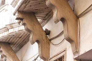 Architecture details of the old building. View of the facade of a building in an old city in Turkey. photo