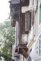 Facade of an old house in the historic center. old house in the historic center. photo