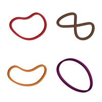 Elastic band rubber vector icon