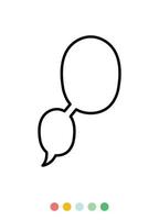 Speech bubbles linear vector element, Text balloon, Vector icon.