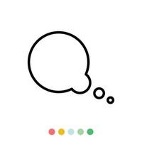 Speech bubbles linear vector element, Text balloon, Vector icon.