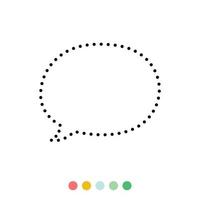 Speech bubbles linear vector element, Text balloon, Vector icon.