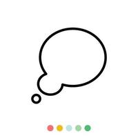 Speech bubbles linear vector element, Text balloon, Vector icon.