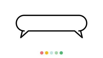Speech bubbles linear vector element, Text balloon, Vector icon.