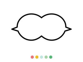 Speech bubbles linear vector element, Text balloon, Vector icon.