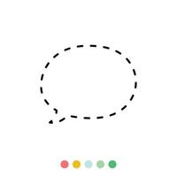 Speech bubbles linear vector element, Text balloon, Vector icon.