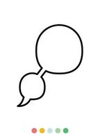 Speech bubbles linear vector element, Text balloon, Vector icon.