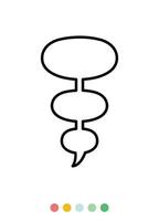 Speech bubbles linear vector element, Text balloon, Vector icon.