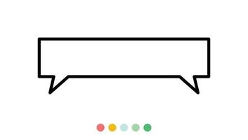 habla burbujas lineal vector elemento, texto globo, vector icono.