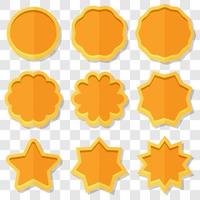 Vintage heraldic shield shapes labels design, retro style borders, frames, labels set. vector