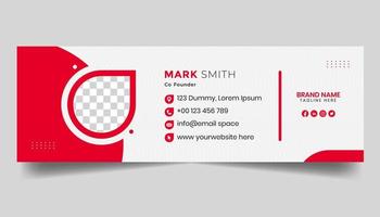 Corporate business e-mail signature template design vector