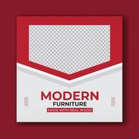 diseño de publicaciones en redes sociales de muebles vector