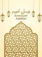 Ramadan Kareem Background with Decorative Design vector