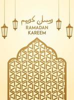 Ramadán kareem antecedentes con decorativo diseño vector