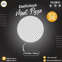 Delicious Pizza Sales Banner with Special Offer vector