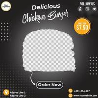 Super Delicious New Burger Sales Banner with Special Offer vector