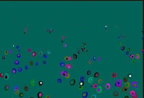 Light Multicolor, Rainbow vector background with bubbles.