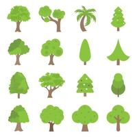 Collection of flat trees Icon, can be used to illustrate vector