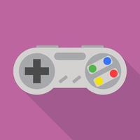 Play game vector isolated joystick icon, gamepad computer controller sign.