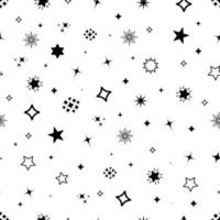 Seamless pattern on white star background, vector abstract flat background.