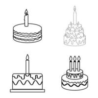 birthday cake icon vector