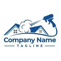 Insulation foam logo design, Construction foam gun logo template. vector