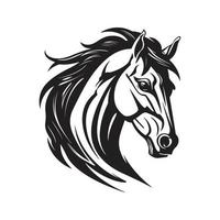 horse, vector concept digital art, hand drawn illustration