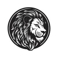 lion, vector concept digital art, hand drawn illustration