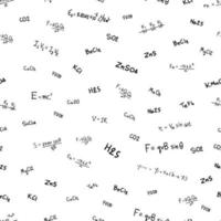 Seamless pattern doodle formulas vector