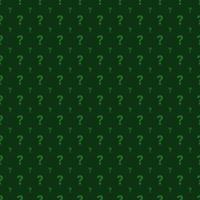 Question mark seamless pattern on green background. Vector illustration for backgrounds