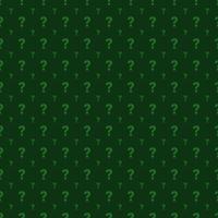 Question mark seamless pattern on green background. Vector illustration for backgrounds