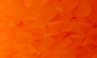 Bright orange low poly abstract gradient background, vector tech design.