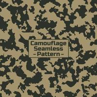 Camouflage seamless pattern. Trendy style camo, repeat print. Vector illustration. Khaki texture, military army green hunting. Seamless pattern