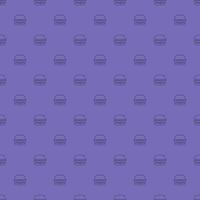 Seamless vector pattern burger on purple scribble background.