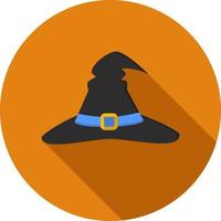 A witch's hat, Halloween collection, flat vector illustration.