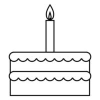 birthday cake icon vector
