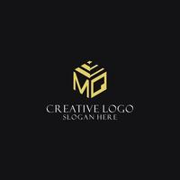 mq inicial monograma con hexágono forma logo, creativo geométrico logo diseño concepto vector