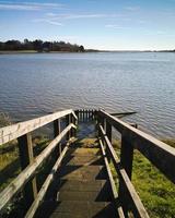 Wooden River steps photo