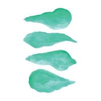 A set of green leaves, watercolor vector leaves design, Leaves watercolor design collection