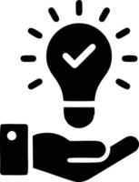 Idea solution icon symbol vector image. Illustration of the creative innovation concept design. EPS 10