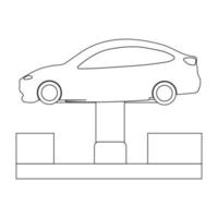 car lift hydraulic icon vector