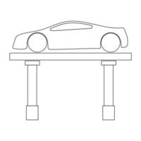 car lift hydraulic icon vector